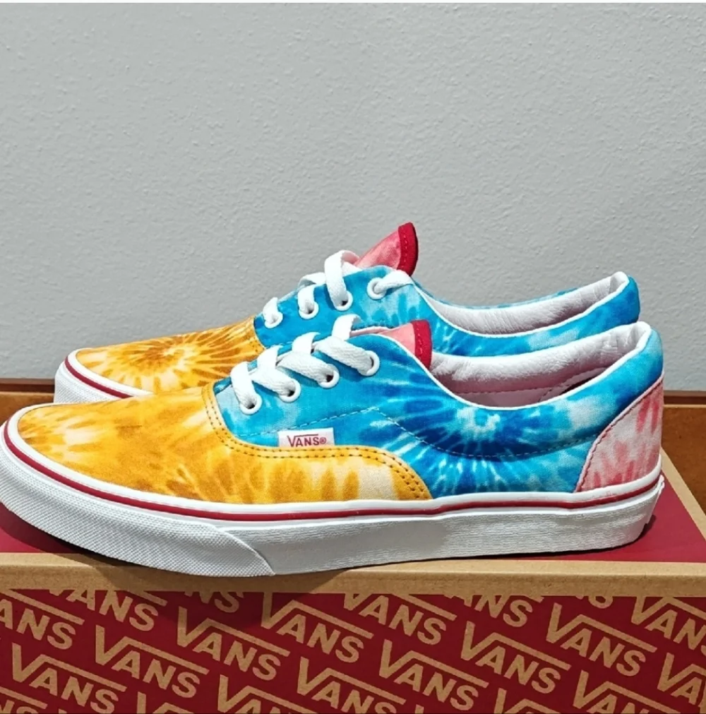 Vans Kids Tie-Dye Sneakers - Blue, Yellow, Pink